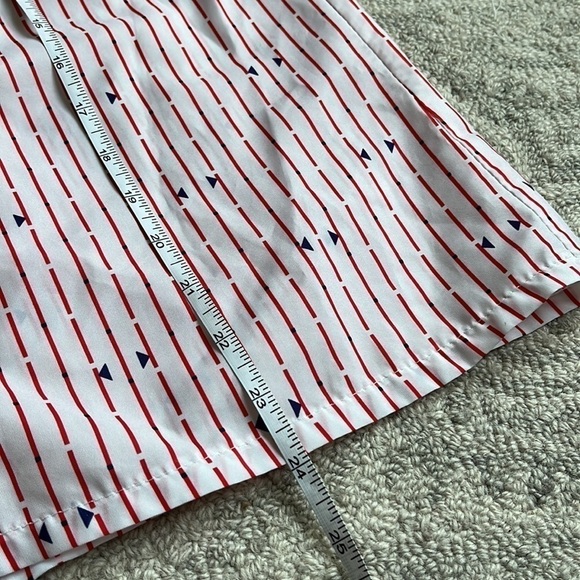 Woman's Vintage White with Red Strips Blouse - Picture 3 of 8
